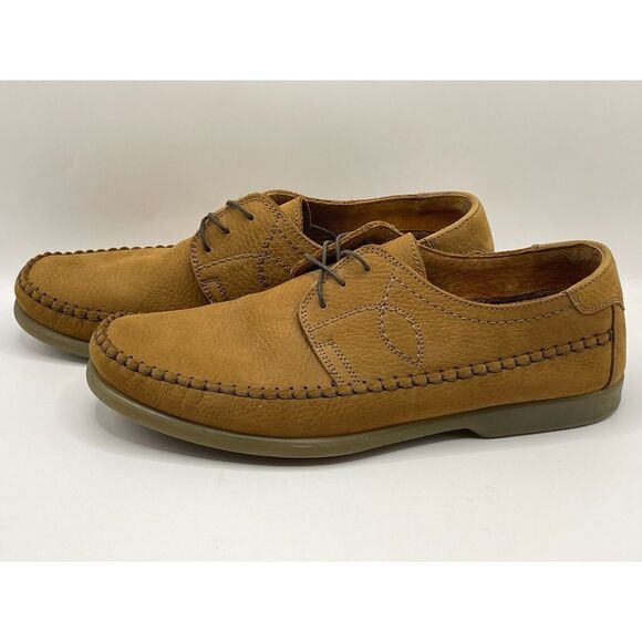 Soldini‎ Mens Lace Up Leather Shoes Brown Size 10 Moccasins main image 4